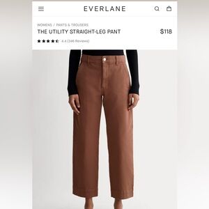 Everlane Utility straight leg 98% organic cotton